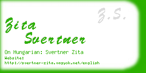 zita svertner business card